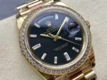 Replica Rolex Day-Date 228398TBR Yellow Gold & Diamonds Black Dial - Image 3