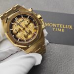 Replica Swiss Audemars Piguet Royal Oak Chronograph Yellow Gold & Smoked Champagne Dial 41mm - Image 2