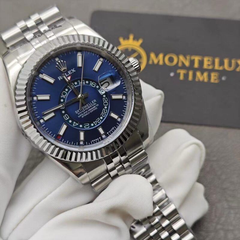 Rolex Sky-Dweller Blue Dial Stainless Steel 336934 Jubilee Replica