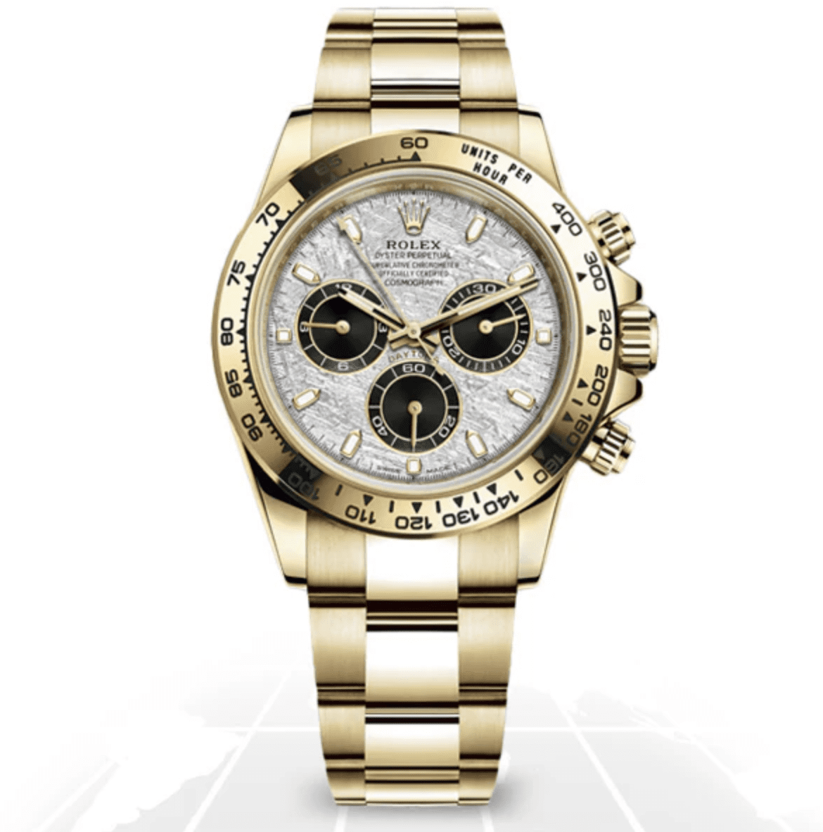 Screenshot-2025-04-19-at-6.29.48-PM.png Super Replica Rolex Cosmograph Daytona "Meteorite" 116508 Gold - Image 1