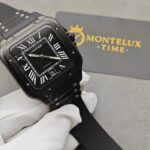 Cartier Santos Full Black Replica De Cartier Watch