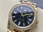 Replica Rolex Day-Date 228398TBR Yellow Gold & Diamonds Black Dial - Image 2