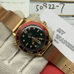Replica Omega Seamaster 007 Burgundy Watch Super Clone - Image 3
