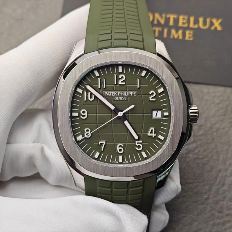 Top Swiss Replica Patek Philippe Aquanaut Green Strap