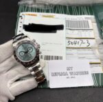 Super Clone Rolex Daytona 126506 “Platona”  Open Case Back | Ice Blue - Image 9