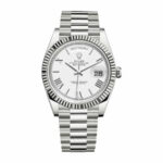 Replica Rolex Day-Date 40 228239 EW Stainless Steel White Gold Dial Oyster