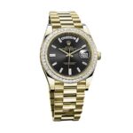 Replica Rolex Day-Date 228398TBR Yellow Gold & Diamonds Black Dial - Image 8
