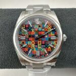 Super Clone Rolex Oyster Perpetual 36mm Multicolored Motif Dial 2026 – 126000 - Image 2