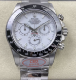 Supe Clone Rolex Daytona 126502 Stainless Steel Platinum Rolesium White Grand Feu Enamel Dial (2026)