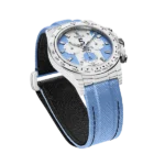 Replica Rolex Daytona DiW White Carbon Baby Blue Crystal Dial Nylon Strap 40mm - Image 4