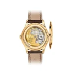 Replica Patek Philippe Calatrava Rose Gold White Dial Leather Strap - Image 2