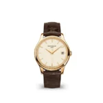 Replica Patek Philippe Calatrava Rose Gold White Dial Leather Strap