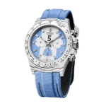 Replica Rolex Daytona DiW White Carbon Baby Blue Crystal Dial Nylon Strap 40mm - Image 3