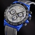 Replica Rolex Daytona DiW Blue Carbon Grey Crystal Dial Nylon Strap 40mm