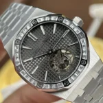 Replica AP Royal Oak Flying Tourbillon White Gold Grey Dial 41mm - Image 5