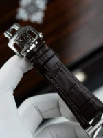 Replica Patek Philippe Nautilus Grey Dial Leather Strap 40mm - Image 6