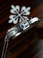 Replica Patek Philippe Nautilus Grey Dial Leather Strap 40mm - Image 5