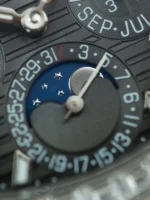 Replica Patek Philippe Nautilus Grey Dial Leather Strap 40mm - Image 3