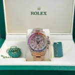 Replica Rolex Cosmograph Daytona Rainbow Rose Gold 40mm