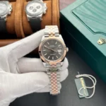 Replica Rolex Datejust 41 Grey Dial Rose Gold & Steel