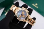 Replica Rolex Cosmograph Daytona Yellow Gold Mother of Pearl Dial 40mm - Image 2