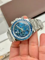 Replica Rolex Cosmograph Daytona Arolla Challenge Blue Dial 40mm - Image 4