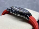 Replica Rolex Daytona Blaken Skeleton Dial Red Rubber Strap 40mm - Image 6
