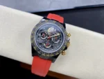Replica Rolex Daytona Blaken Skeleton Dial Red Rubber Strap 40mm - Image 7