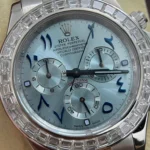 Replica Rolex Cosmograph Daytona White Gold Baguette Diamond 40mm - Image 4