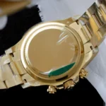 Replica Rolex Cosmograph Daytona Meteorite Dial Gold Moissanite Baguette 40mm - Image 9