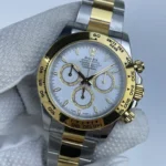 Replica Rolex Cosmograph Daytona Two-Tone Yellow Gold White Dial 40mm