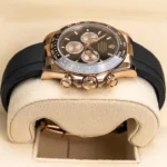 Replica Rolex Cosmograph Daytona Rose Gold Black Dial Rubber Strap 40mm - Image 2