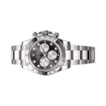 Replica Rolex Cosmograph Daytona White Gold Black Dial Diamond Markers 40mm - Image 3