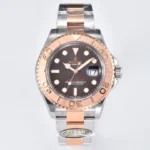 Replica Rolex Yacht-Master 40 Brown Dial Rose Gold & Steel