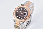 Replica Rolex Yacht-Master 40 Brown Dial Rose Gold & Steel - Image 2