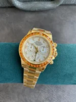 Replica Rolex Cosmograph Daytona Orange Sapphire White Dial Rose Gold 40mm - Image 2