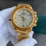 Replica Rolex Cosmograph Daytona Orange Sapphire White Dial Rose Gold 40mm