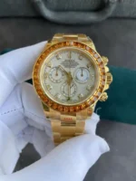 Replica Rolex Cosmograph Daytona Orange Sapphire White Dial Rose Gold 40mm
