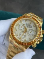 Replica Rolex Cosmograph Daytona Orange Sapphire White Dial Rose Gold 40mm - Image 6