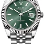 Replica Rolex Datejust 41 Green Stick Dial Jubilee