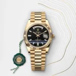 Replica Rolex Day-Date 40 Yellow Gold Black Crystal Dial - Image 2