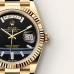 Replica Rolex Day-Date 40 Yellow Gold Black Crystal Dial - Image 3