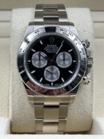 Replica Rolex Cosmograph Daytona White Gold Black Dial Silver Subdials 40mm
