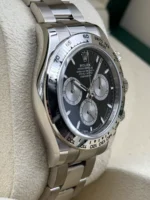 Replica Rolex Cosmograph Daytona White Gold Black Dial Silver Subdials 40mm - Image 3
