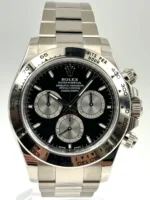 Replica Rolex Cosmograph Daytona White Gold Black Dial Silver Subdials 40mm - Image 4
